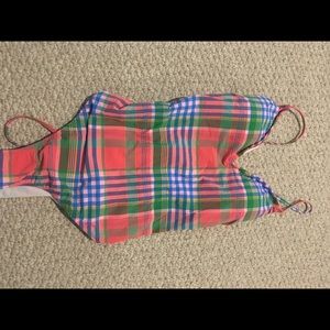 NWT J. Crew plaid bathing suit